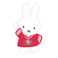 Miffy 49ers Sticker