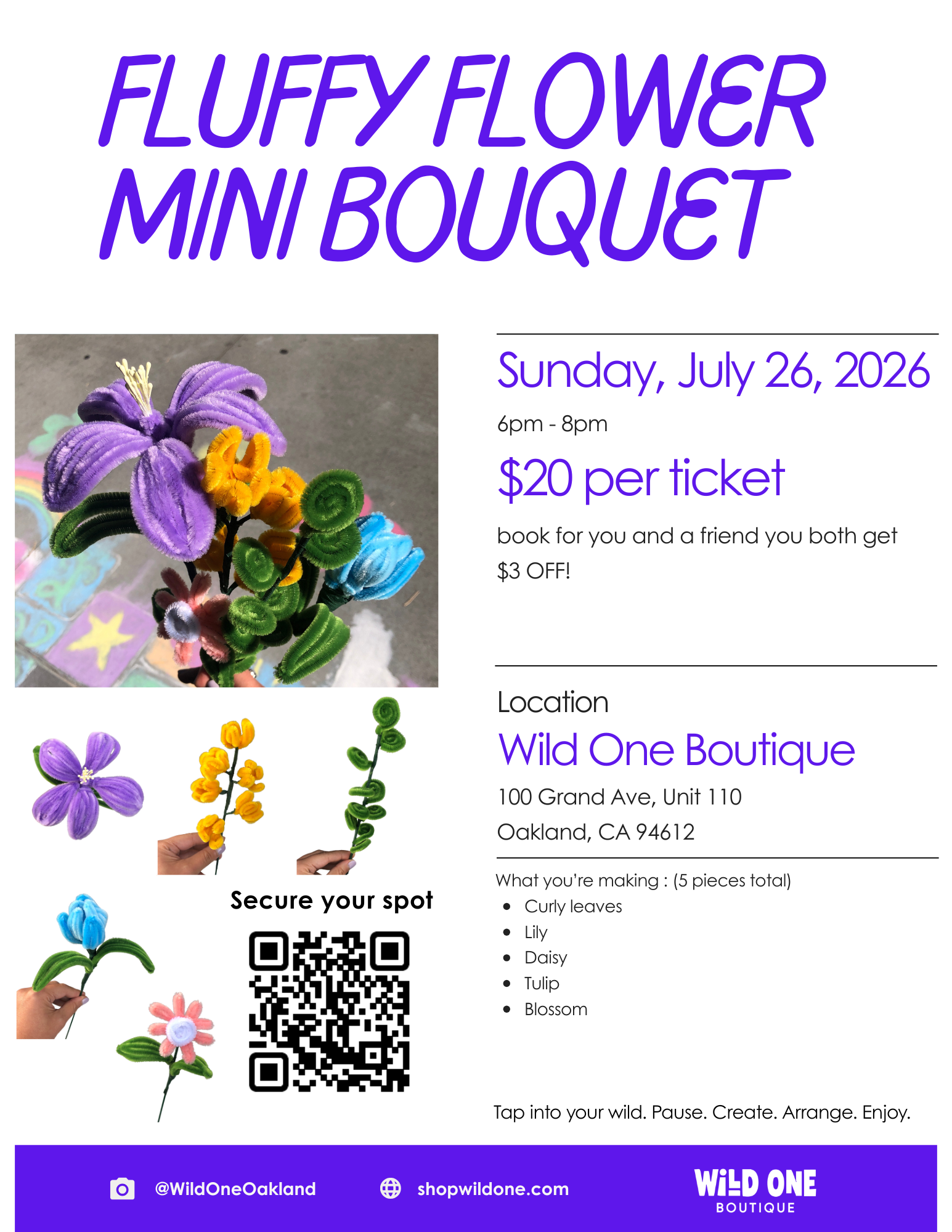 Fluffy Flower  Mini Bouquet - Sunday, July 26, 2026
