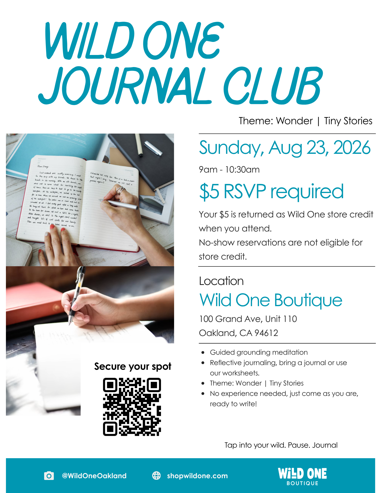 Wild One Journal Club - Sunday, Aug 23, 2026