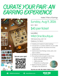 Curate Your Pair: An Earring Experience - Sunday, Aug 9, 2026