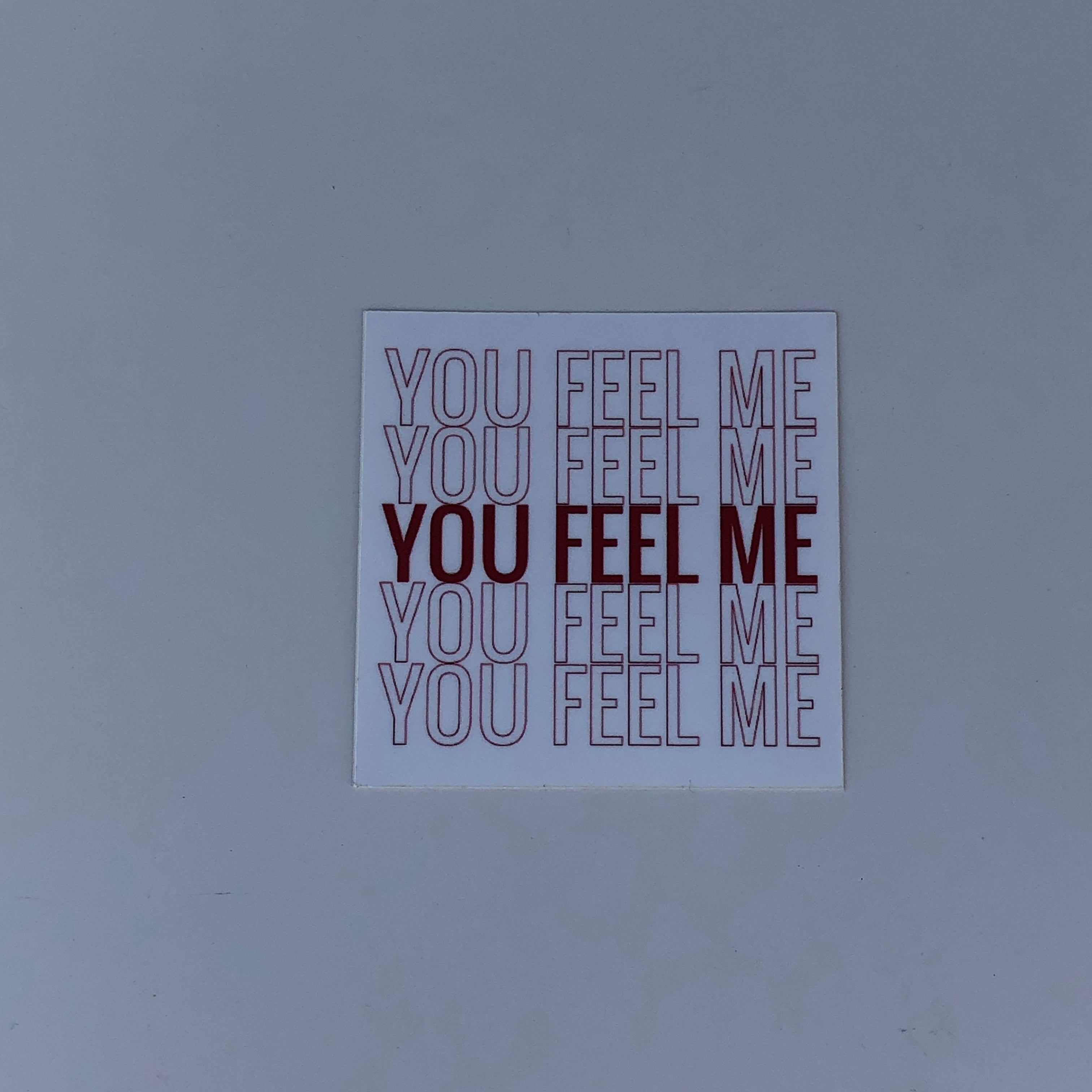 You Feel Me Sticker