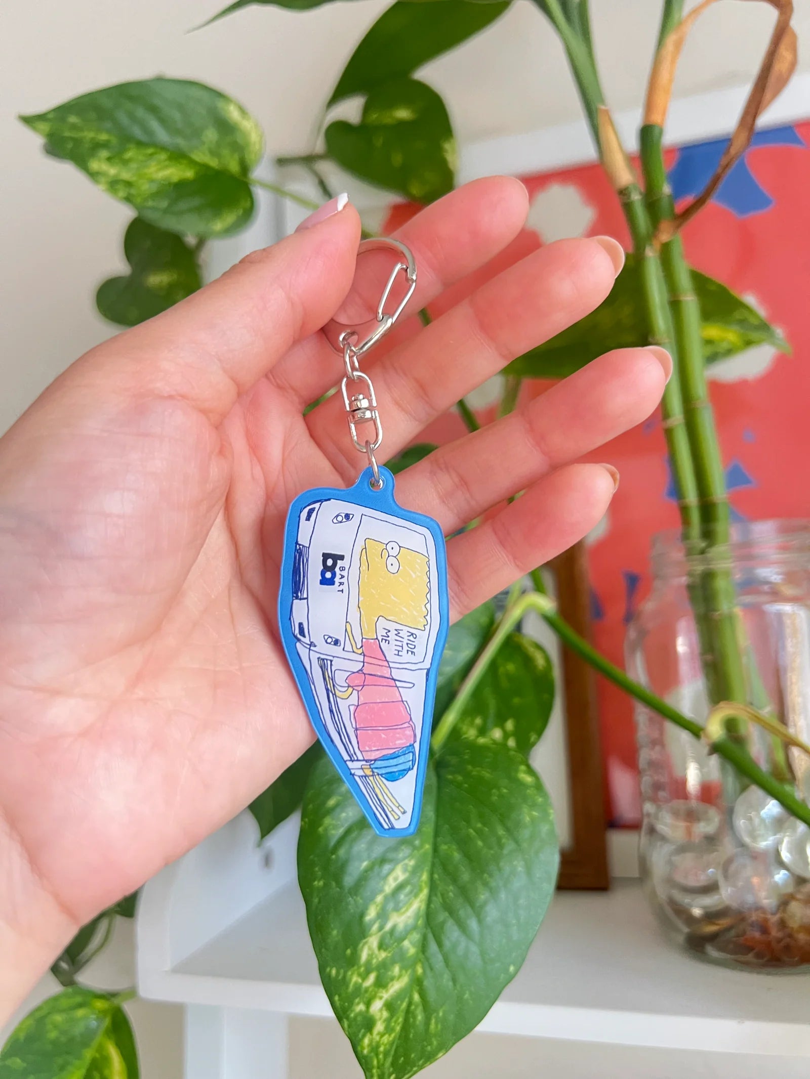 Keychain - BART Simpson Rides BART