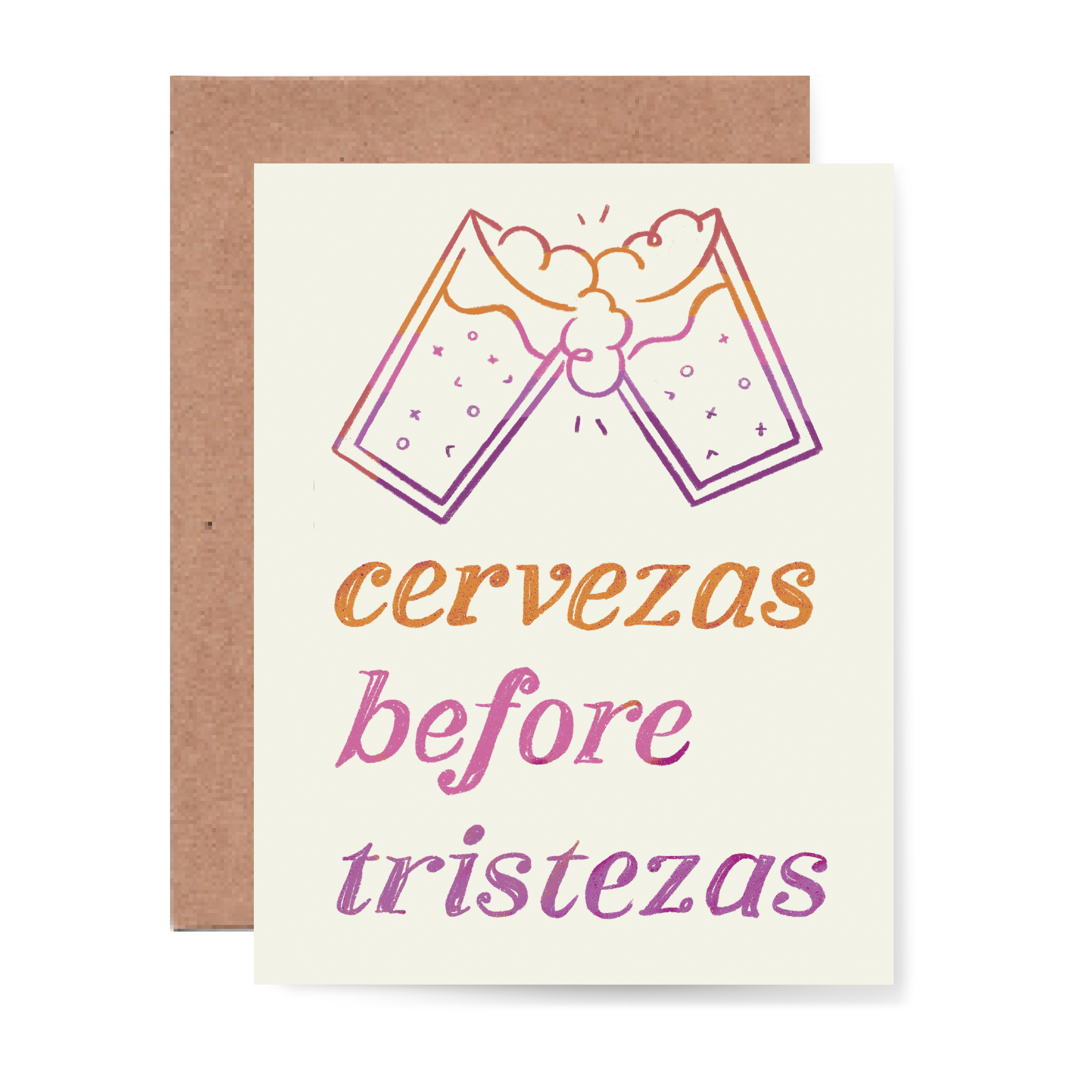 Cervezas before tristezas Card