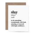 Slay Definition Greeting Card