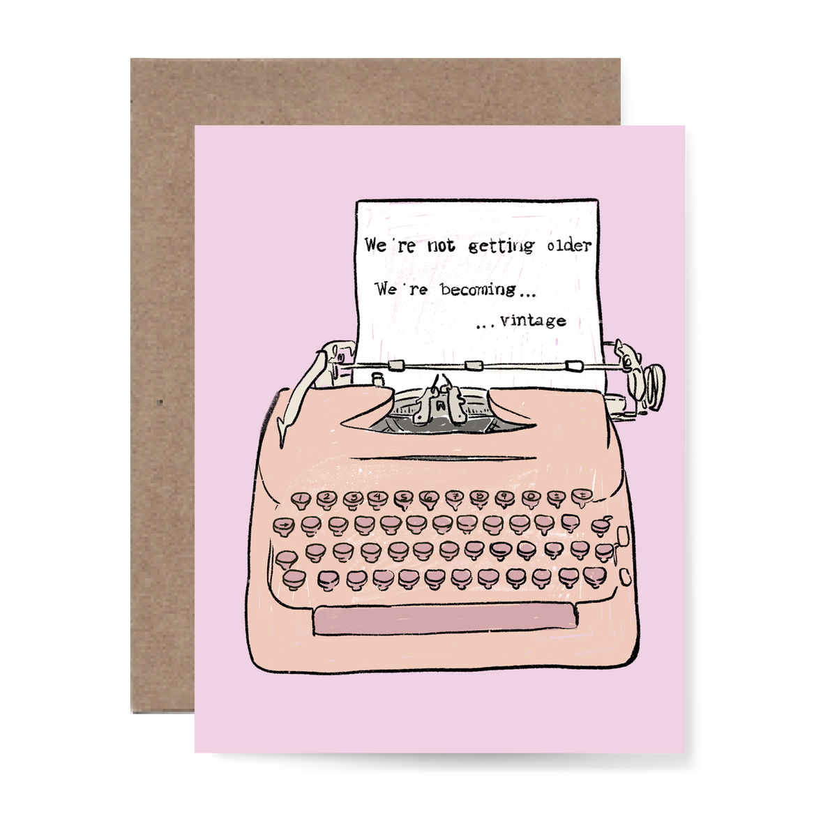 Vintage Typewriter Card