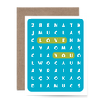 Love You Crossword Greeting Card