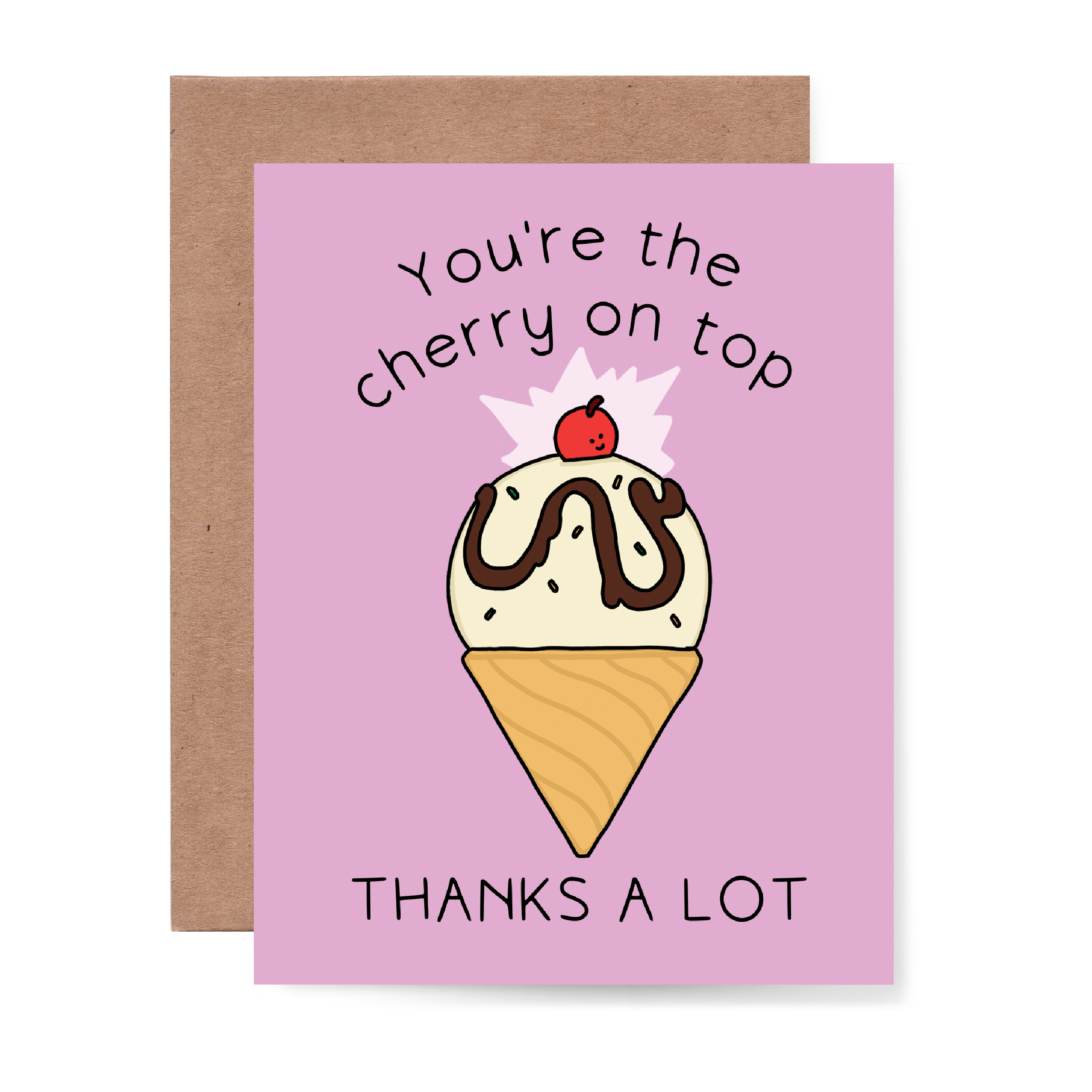 You're the Cherry on Top Thank You Greeting Card