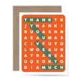 Thank you Crossword Greeting Card
