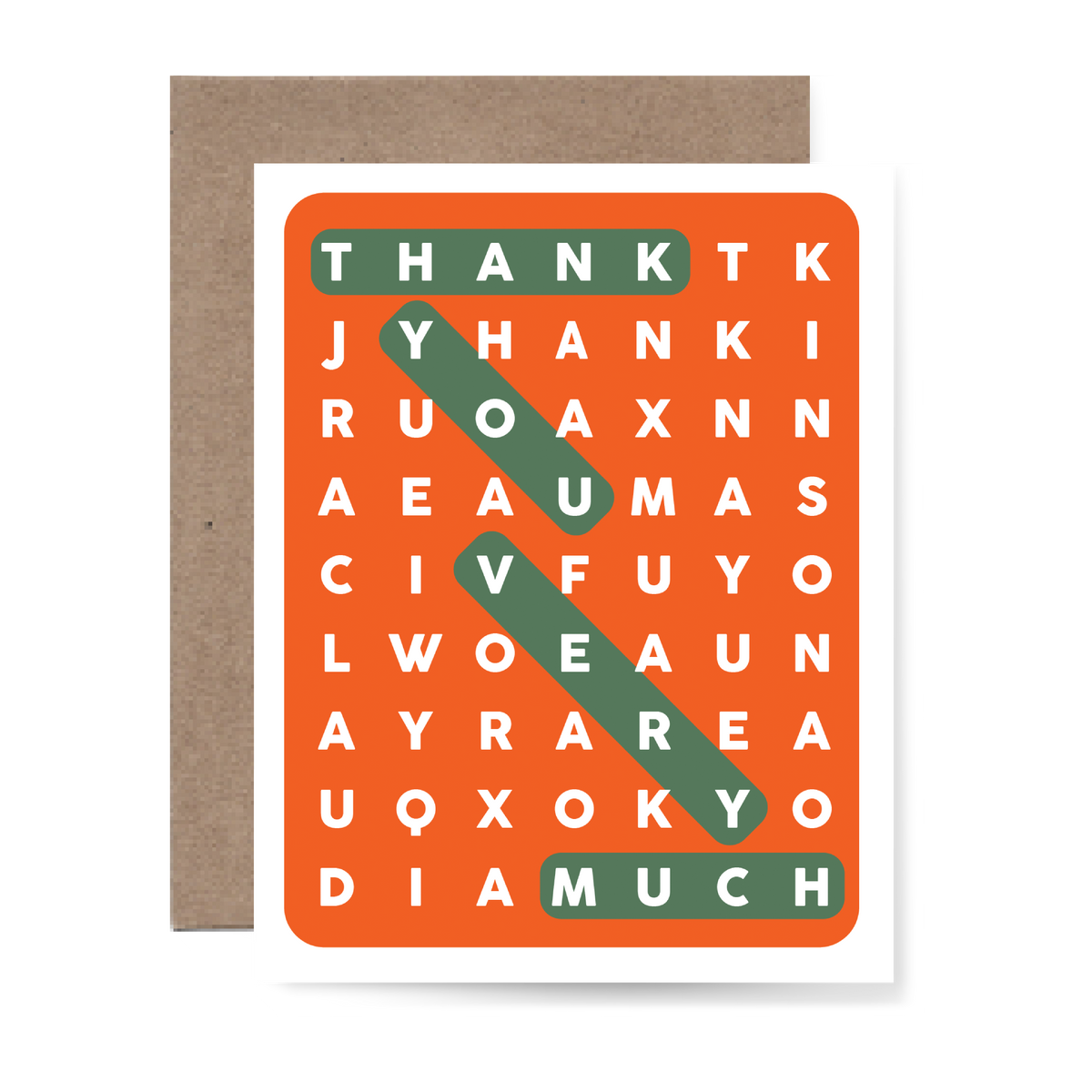 Thank you Crossword Greeting Card