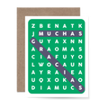 Gracias Crossword Greeting Card