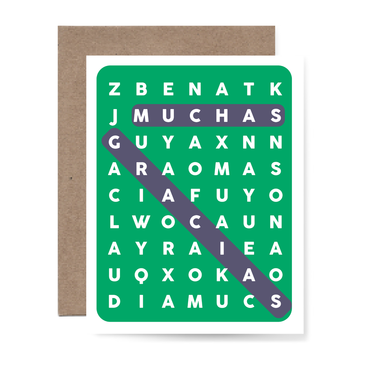 Gracias Crossword Greeting Card