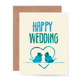 Happy Wedding Birds Card