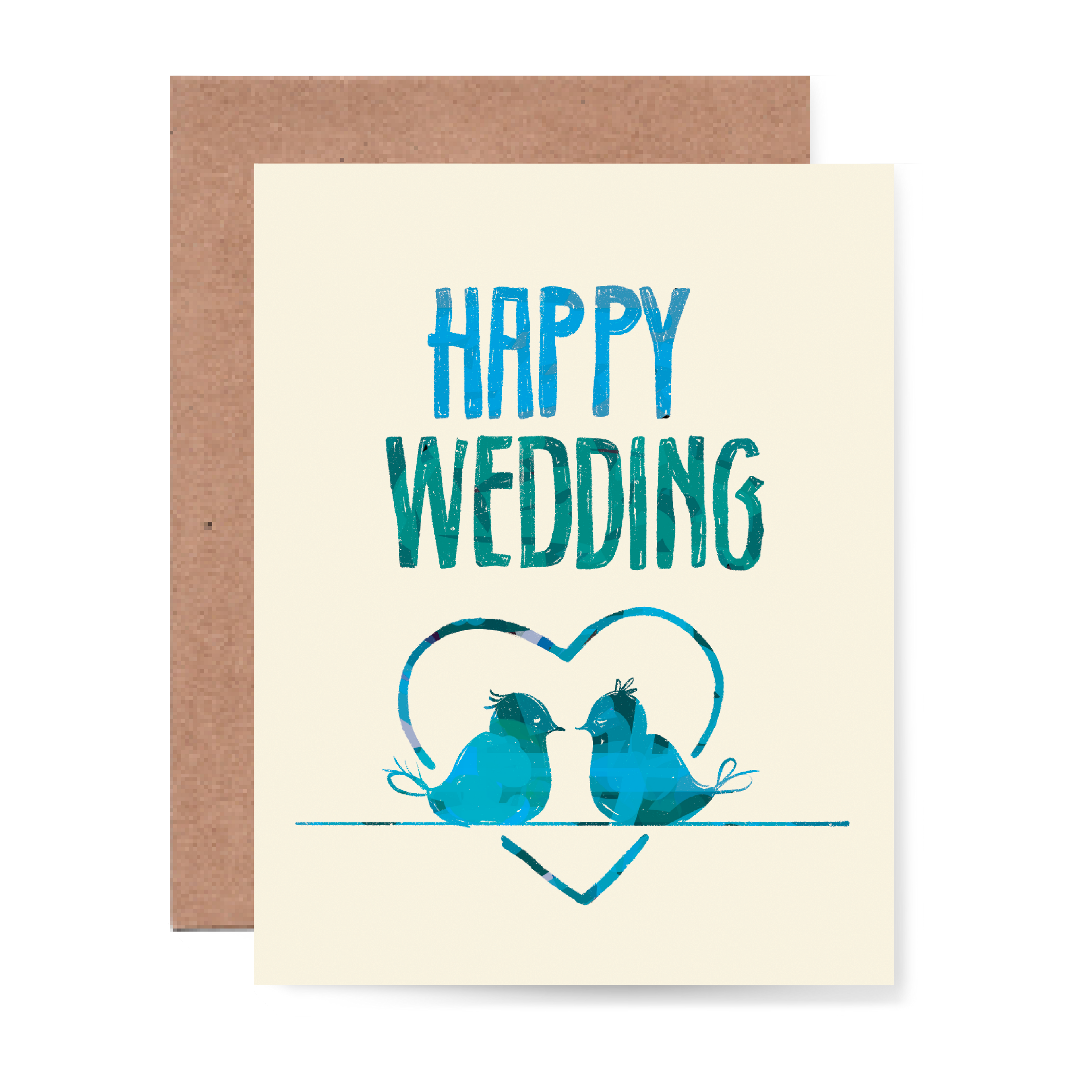 Happy Wedding Birds Card