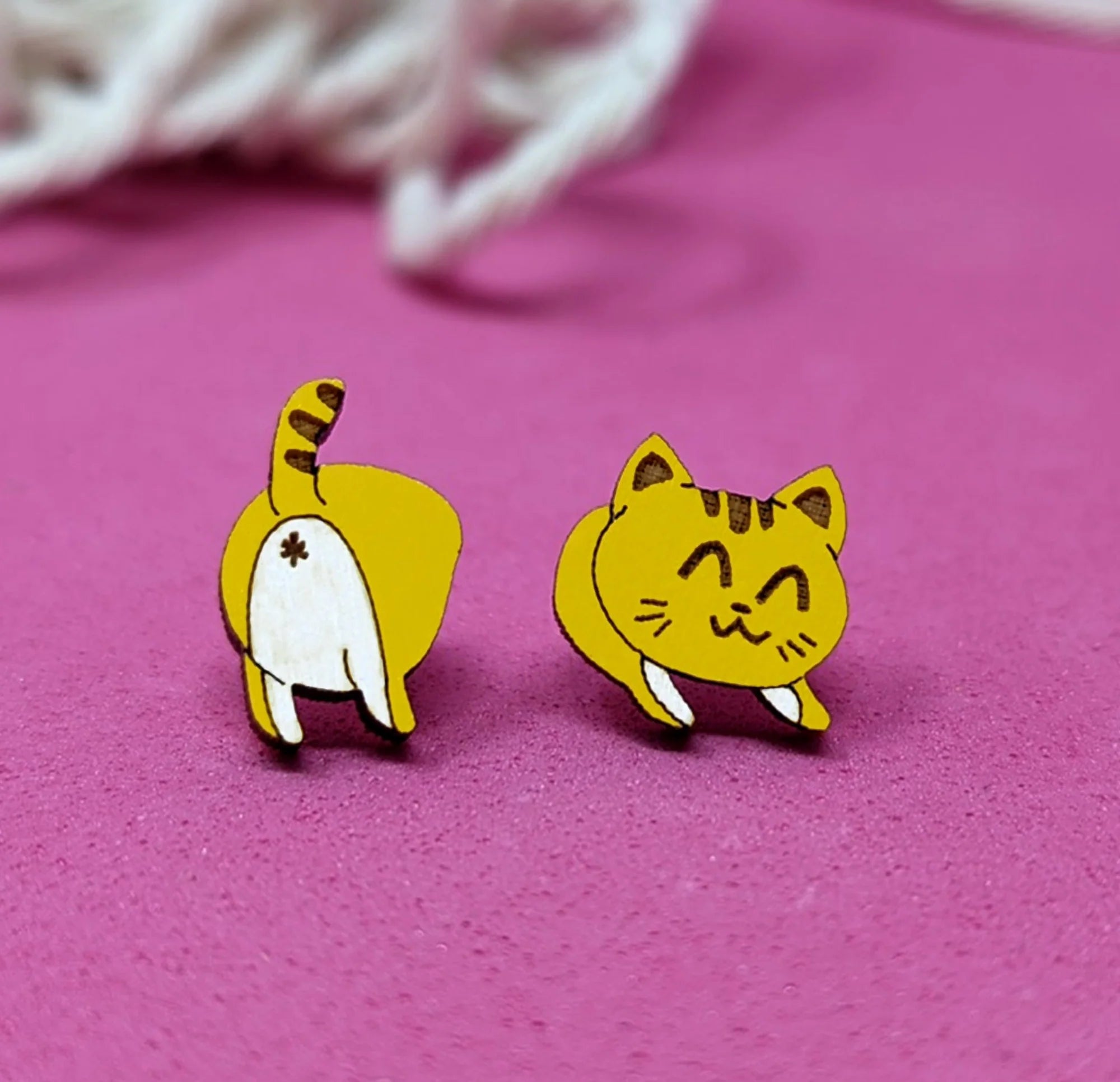 Cat Butt Stud Earrings