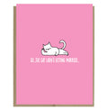 Cat Lady's Engagement Greeting Card