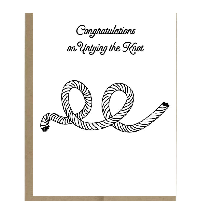 Congratulations on Untying the Knot Card