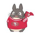 Totoro 49ers Sticker