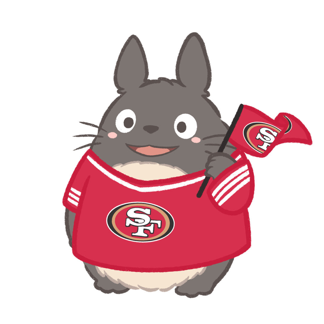 Totoro 49ers Sticker