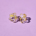 Dahilias Flower Studs - Gold