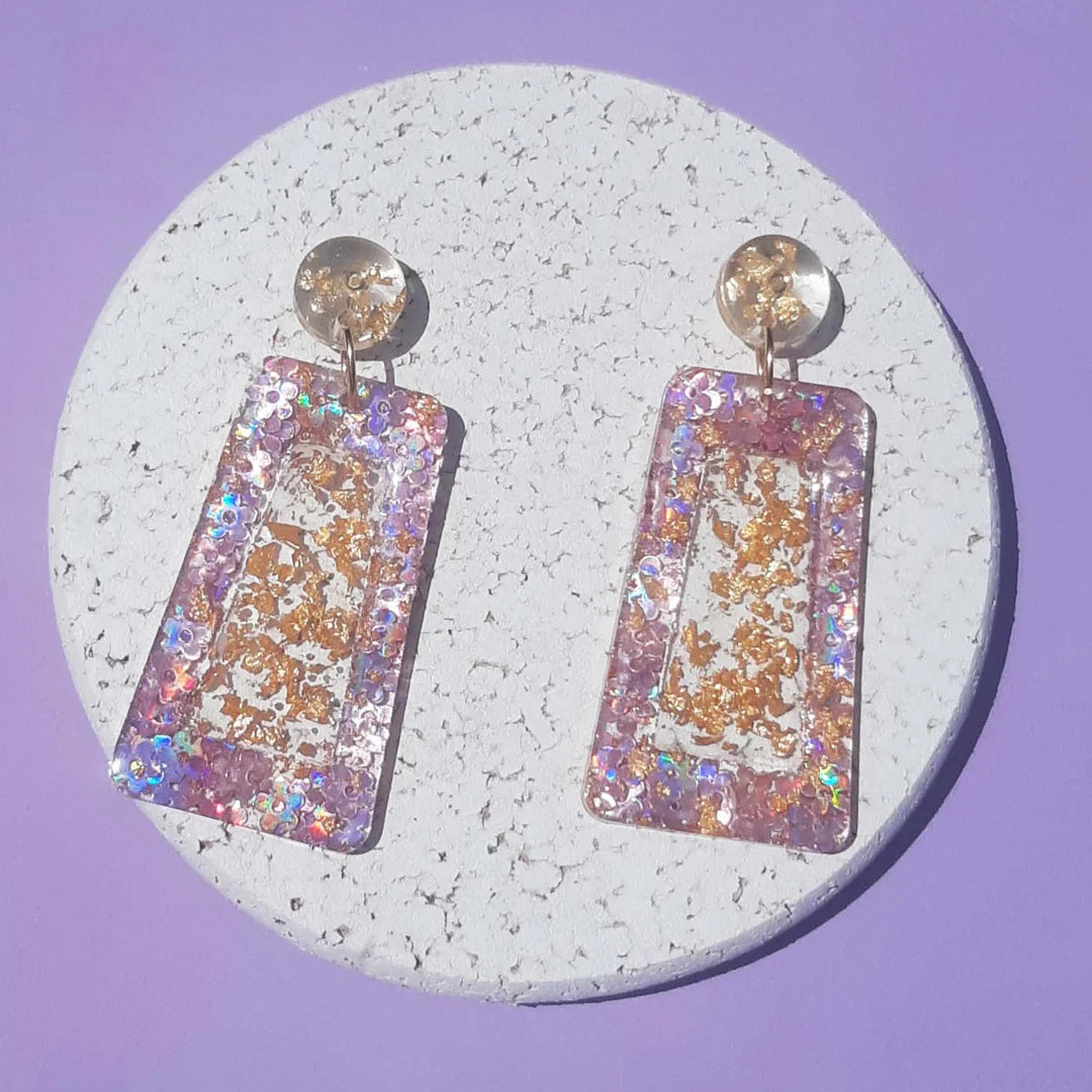 Dahlias Blooms Drop Earrings