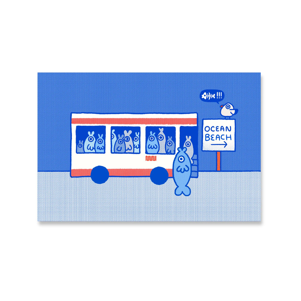 Postcard - Fish Bus