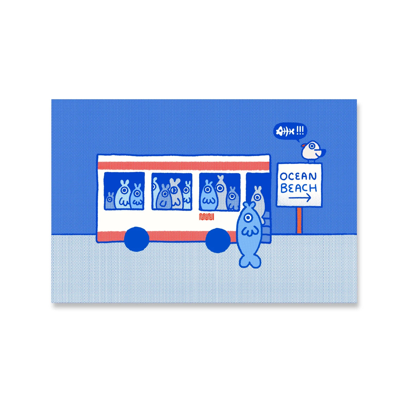 Postcard - Fish Bus