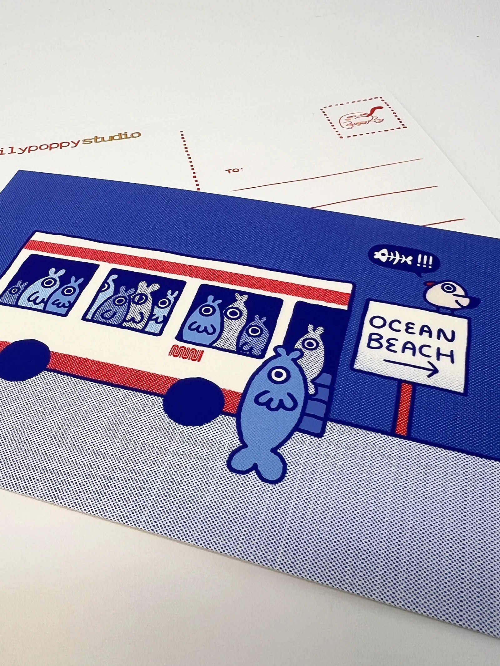 Postcard - Fish Bus