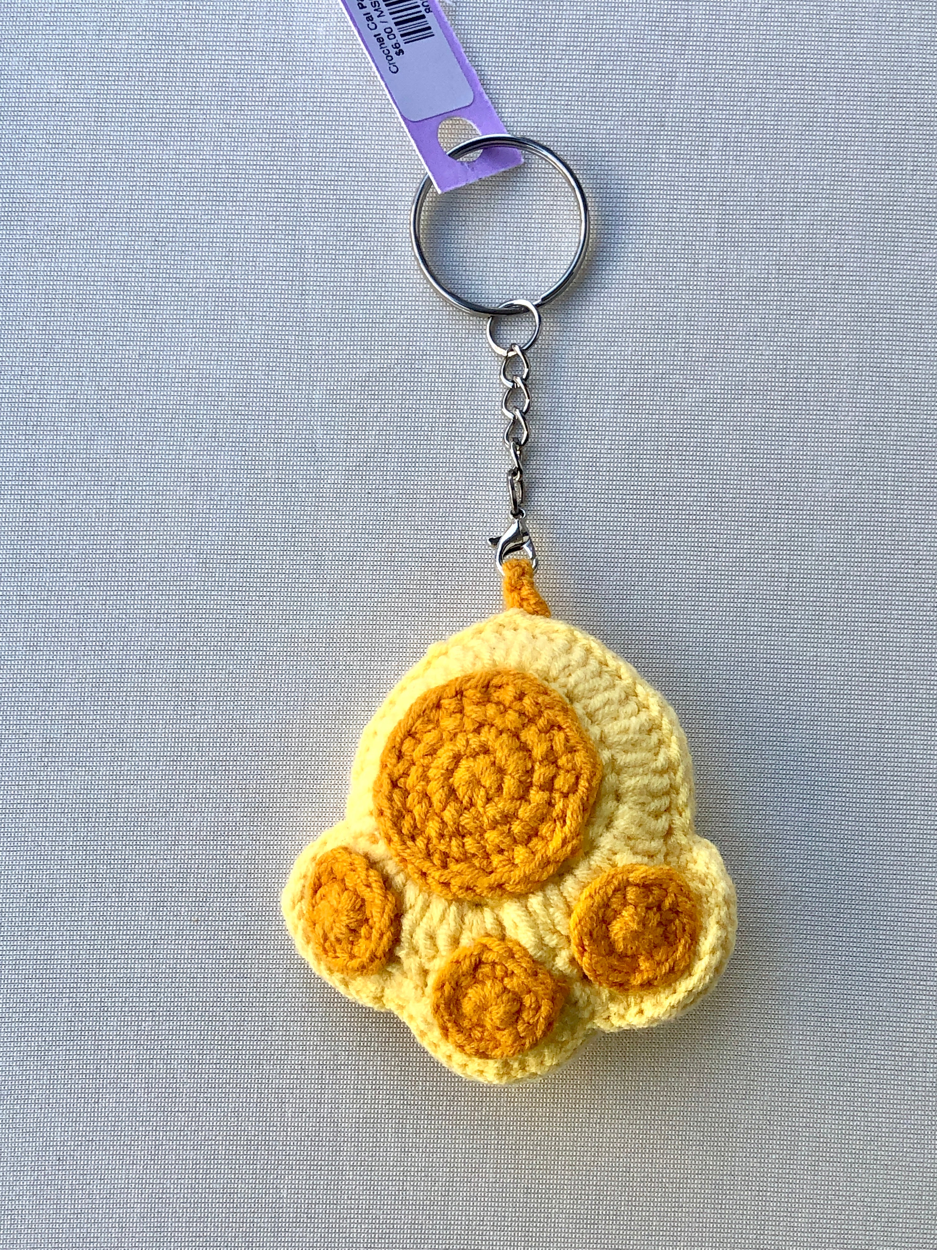 Crochet Cat Paw Key Chain