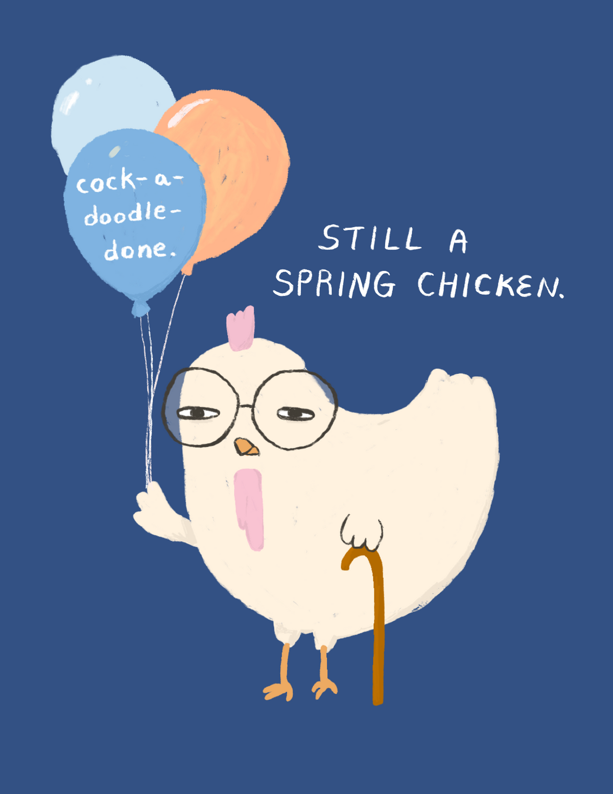 Happy Birthday Spring Chicken Greeting Card
