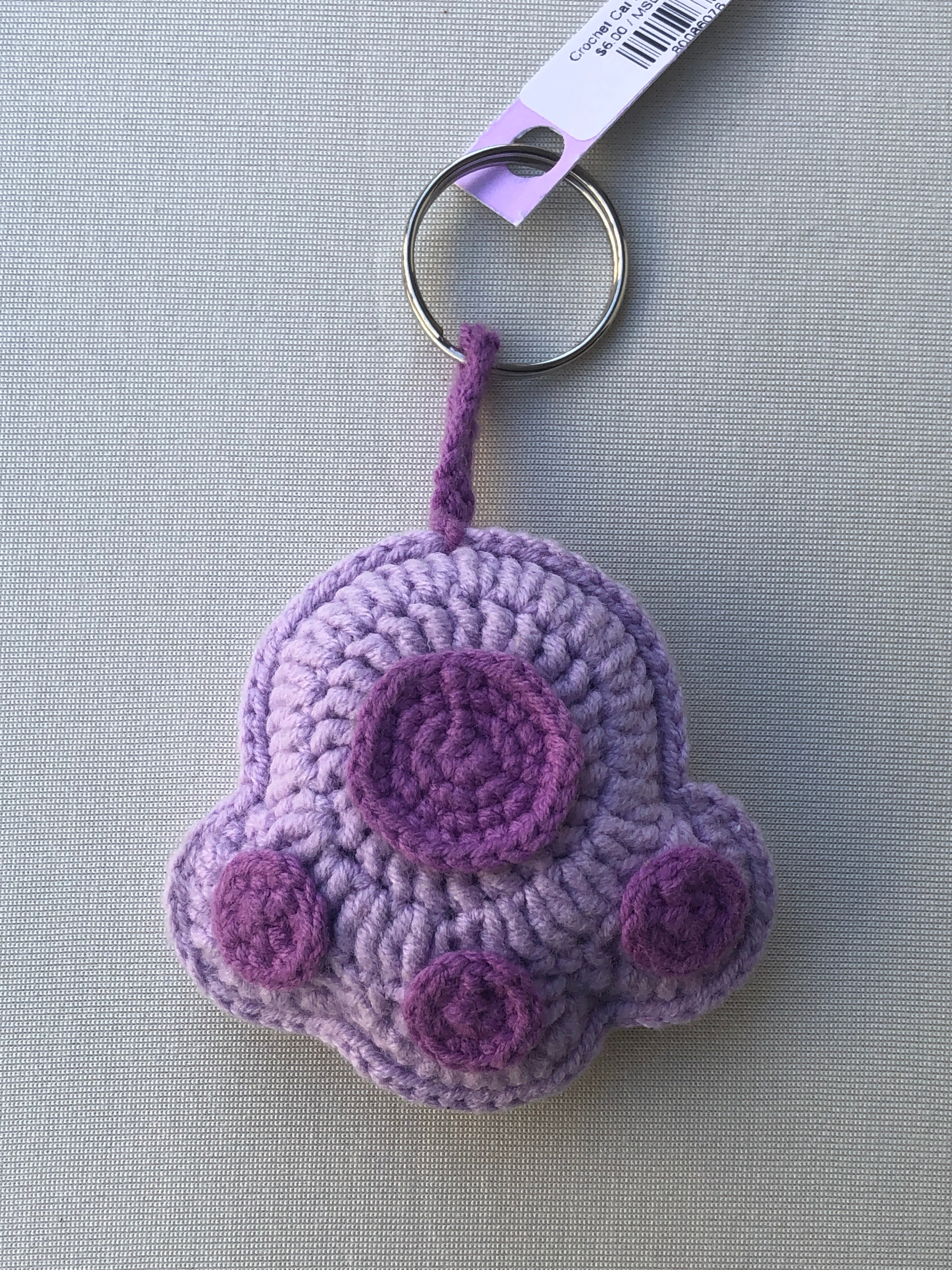 Crochet Cat Paw Key Chain
