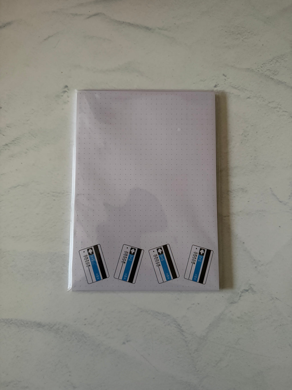 BART Ticket Dotted Notepad