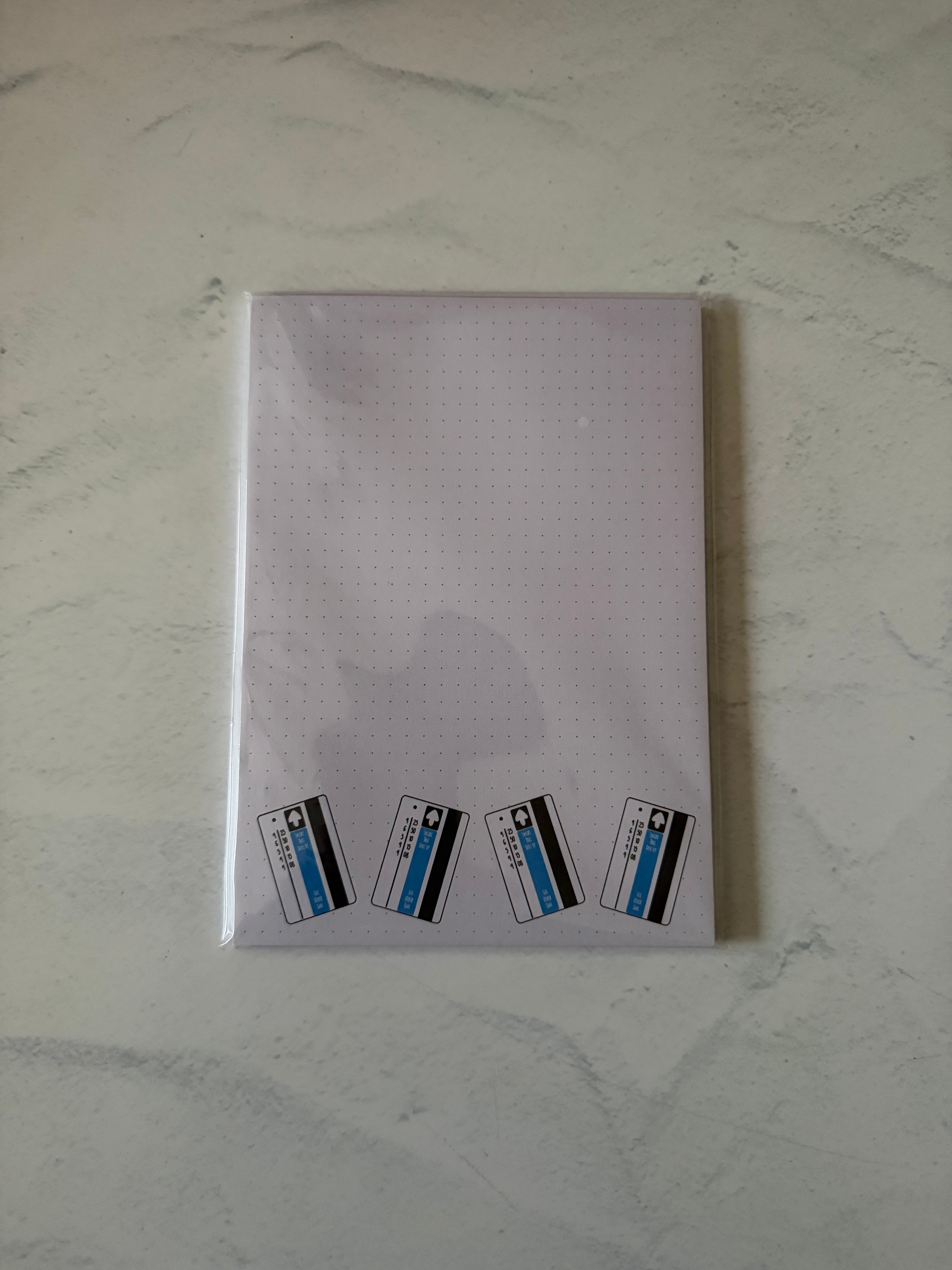BART Ticket Dotted Notepad