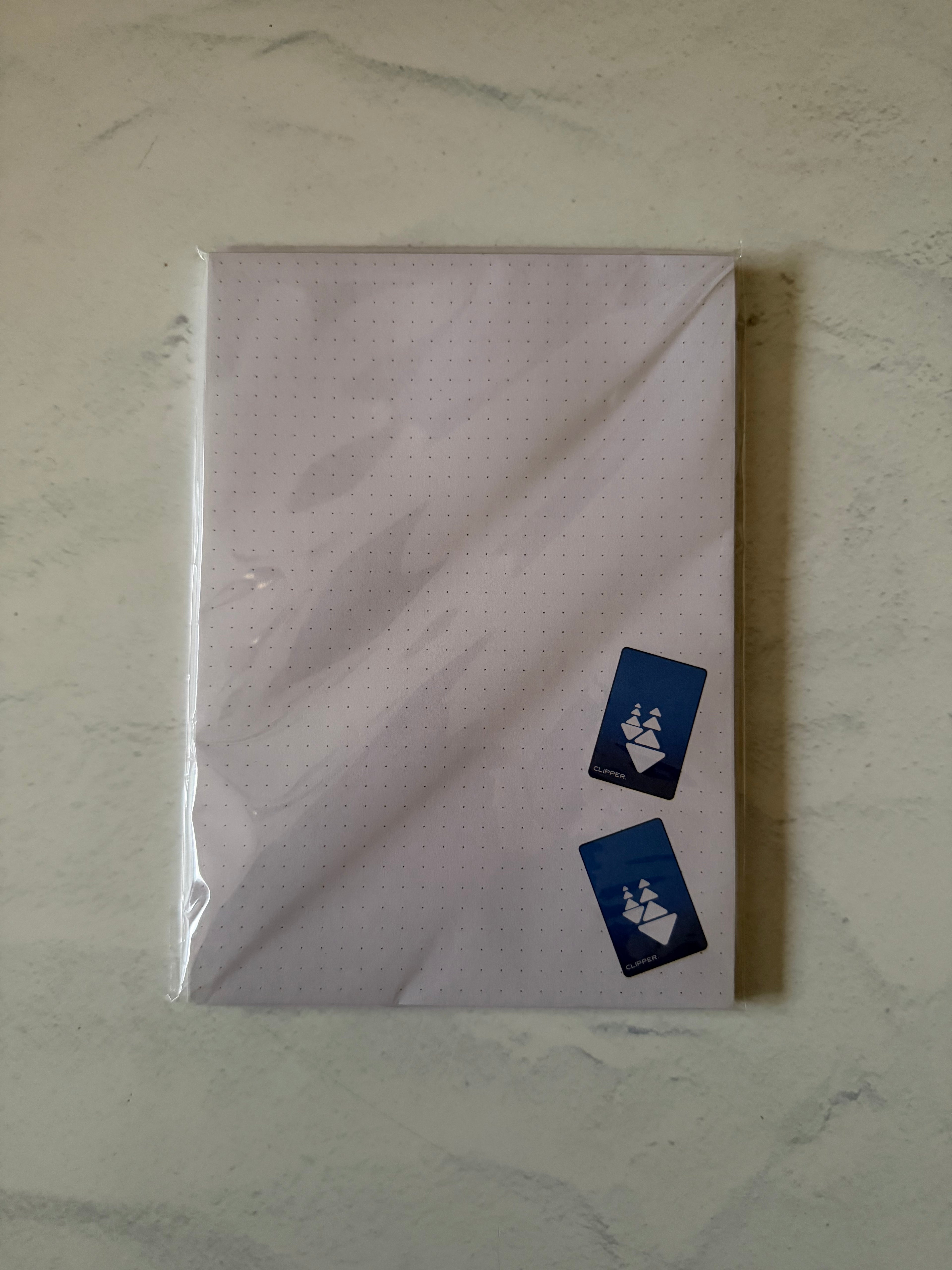Clipper Card Dotted Notepad