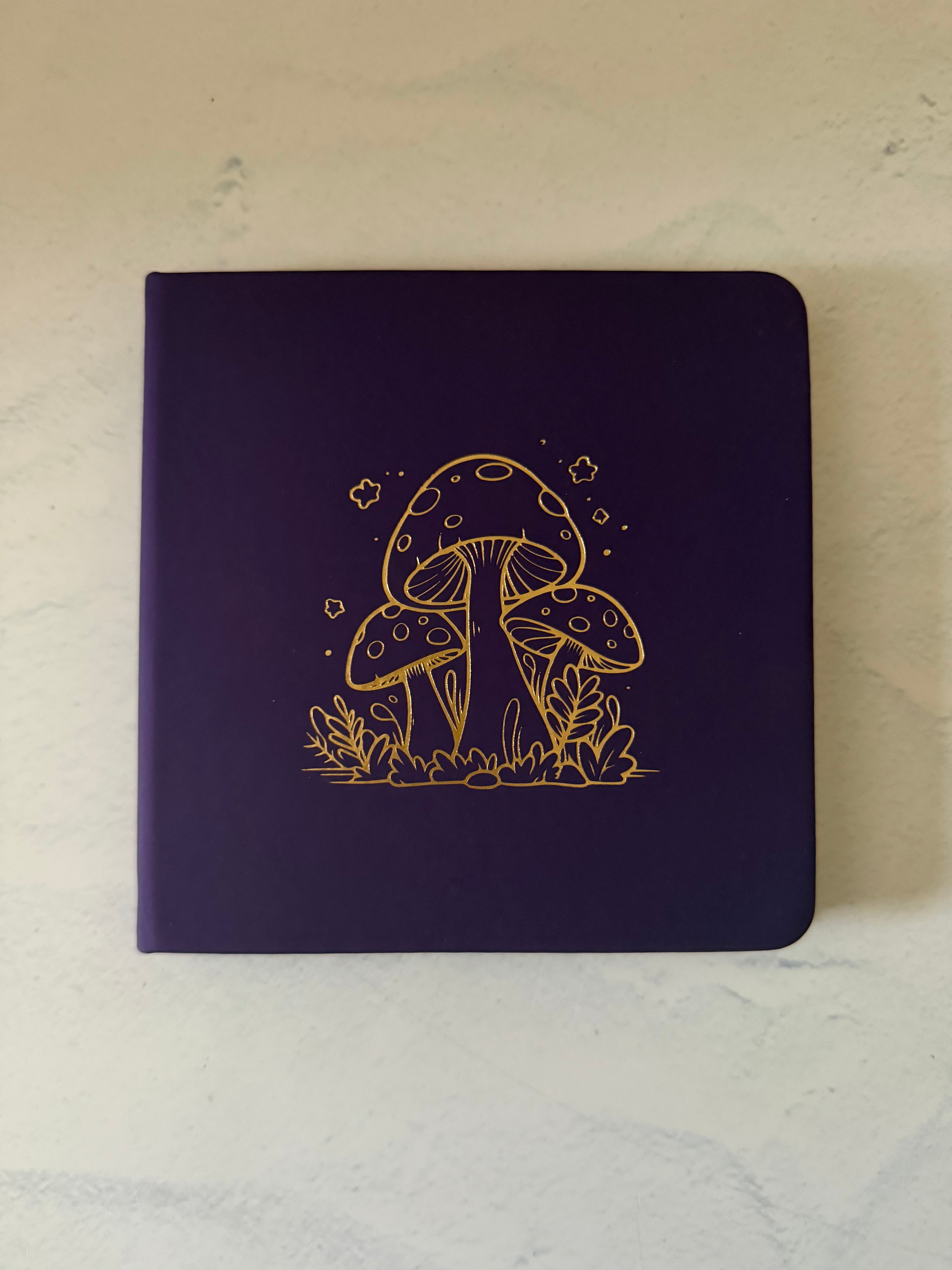 Purple Mushrooms Foiled Dotted Journal