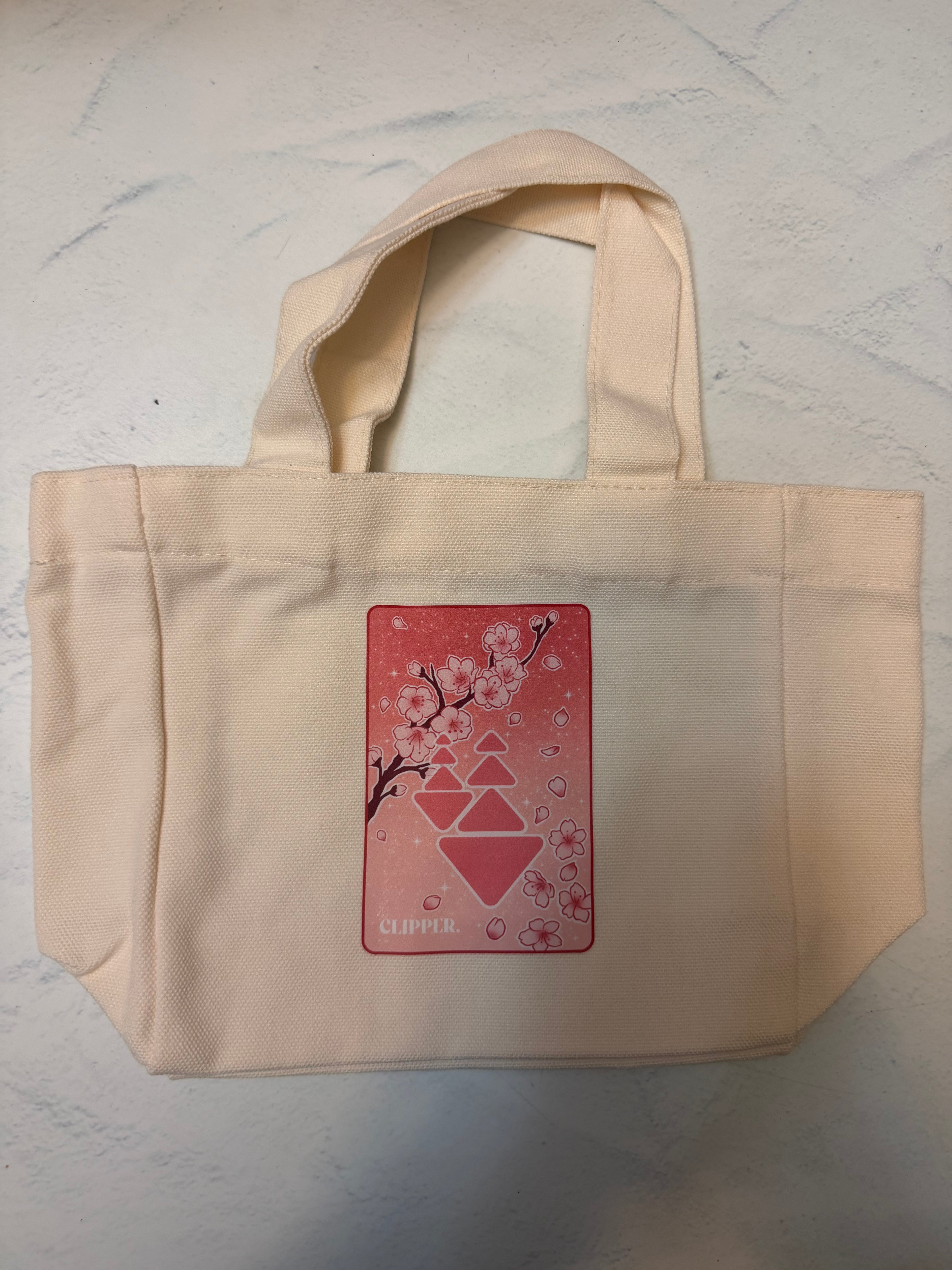 Sakura Clipper Card Mini Canvas Tote Bag