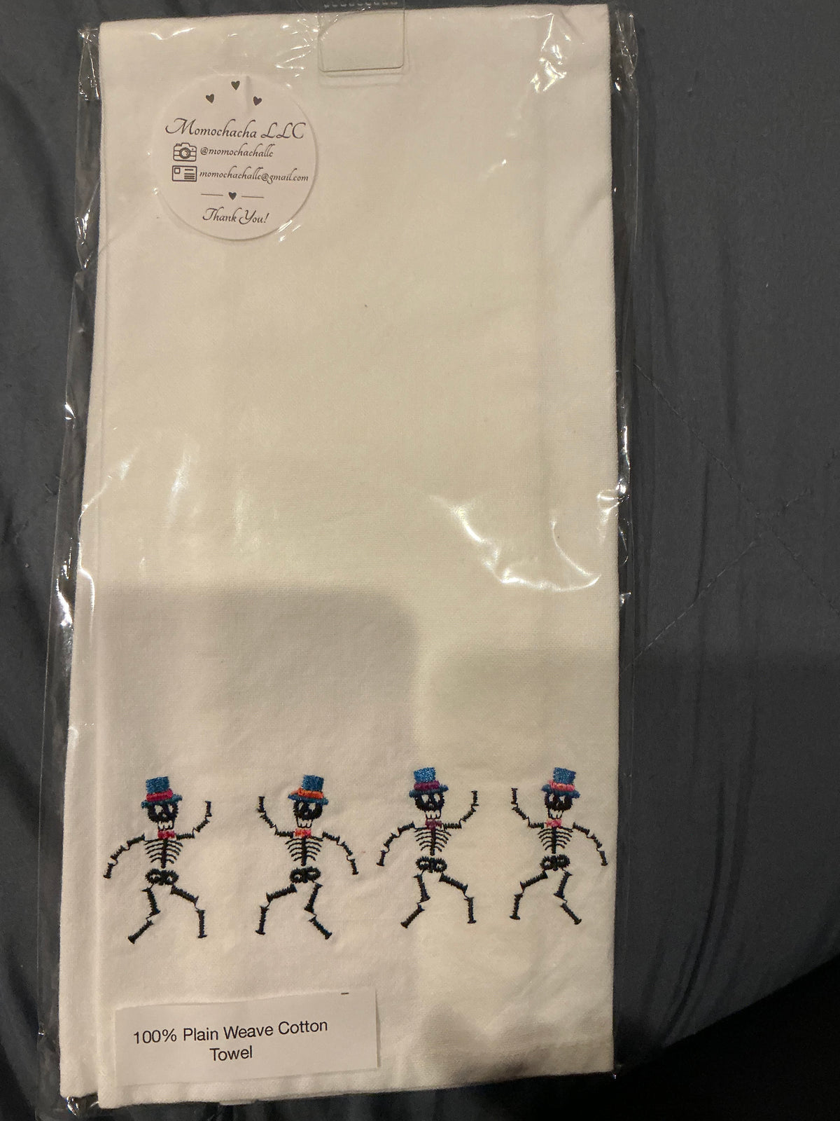 Fiesta Skeleton Black 16”x26” Towel