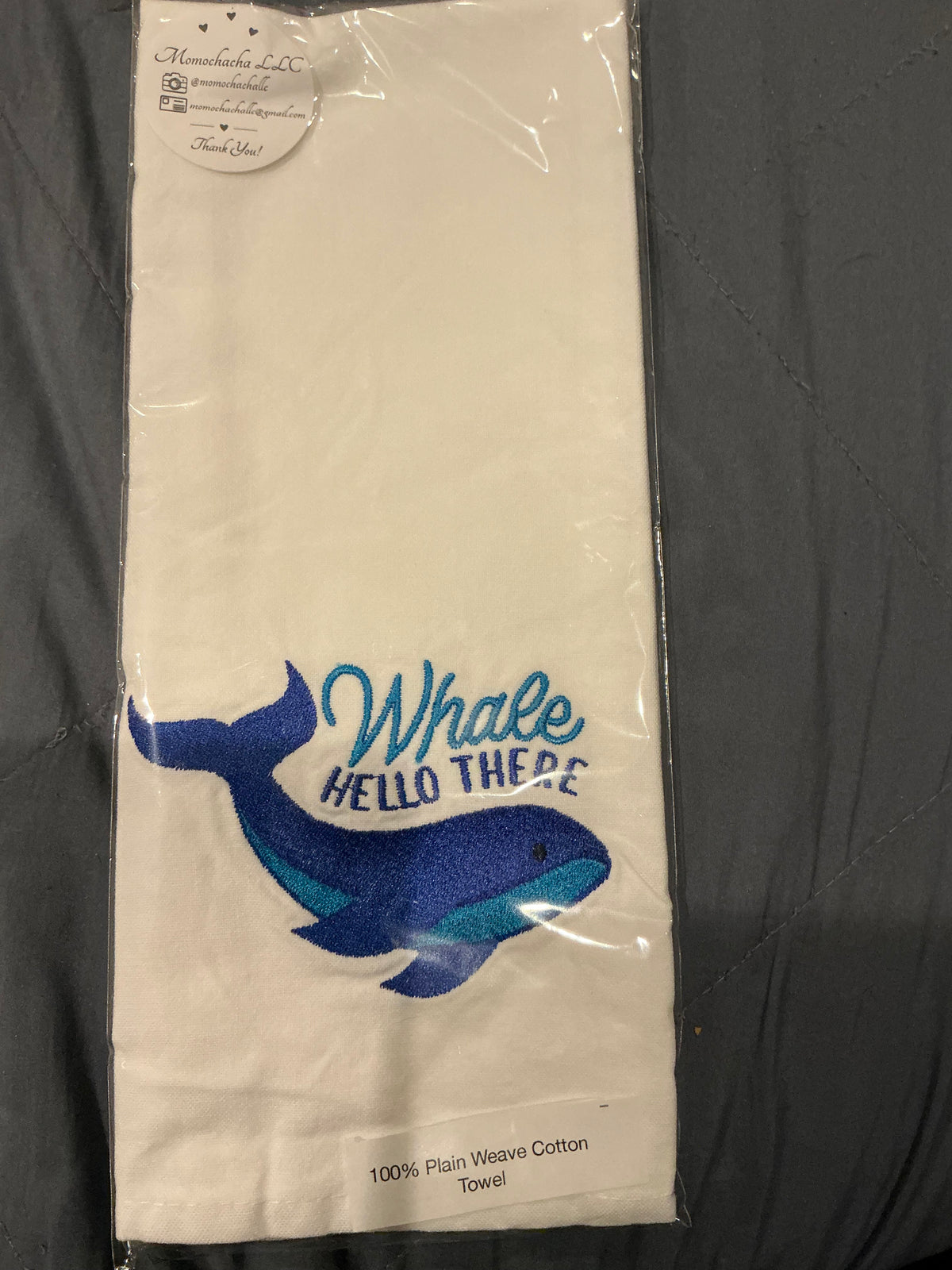 Whale Hello There 16”x26” Towel