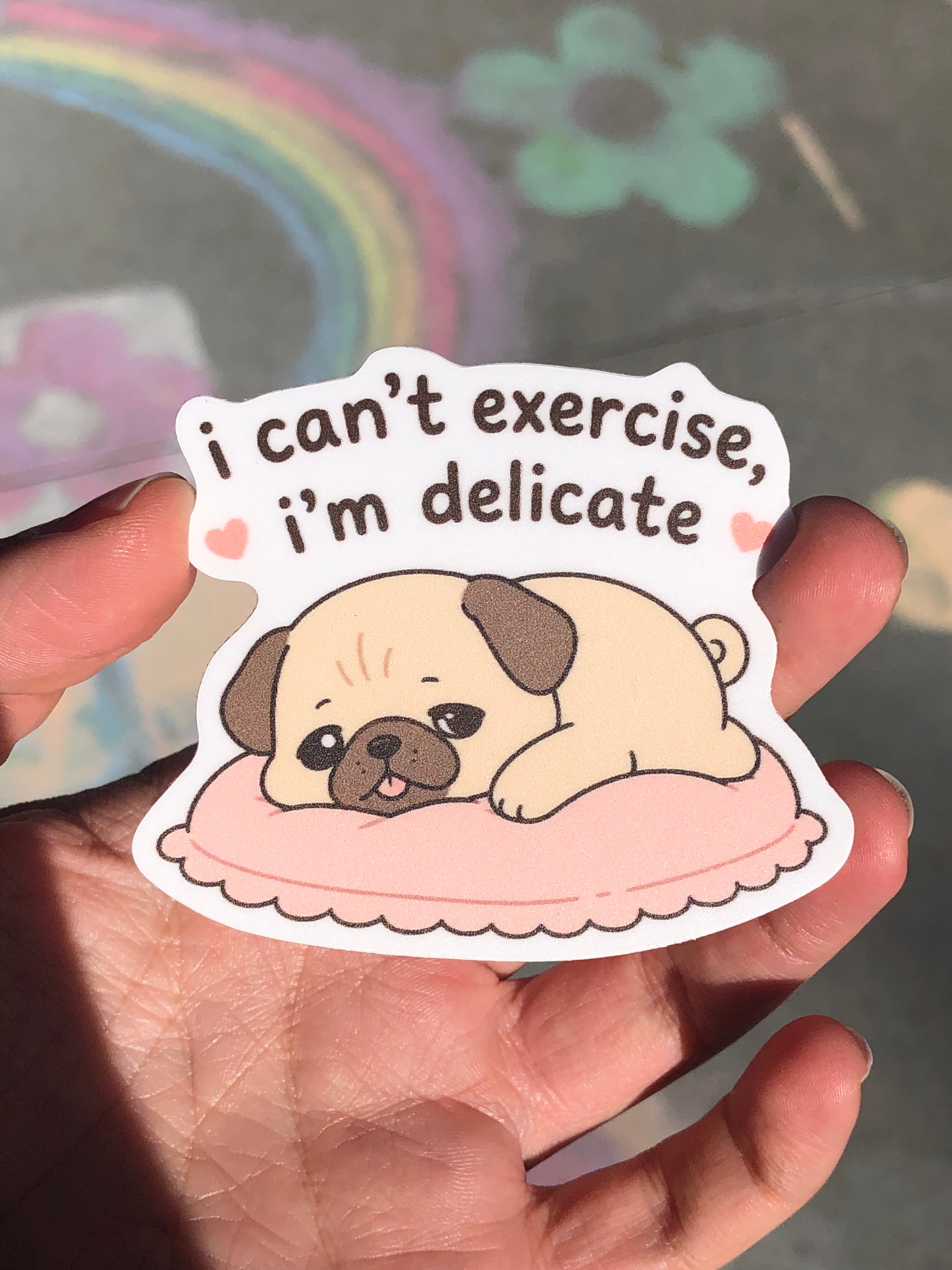 Can't Excercise, Delicate Sticker