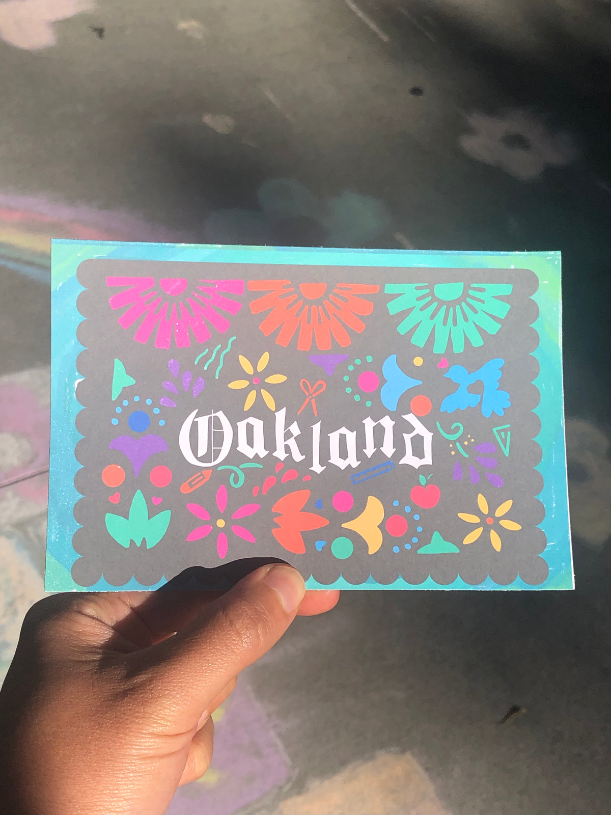 Oakland Papel Picado Postcard