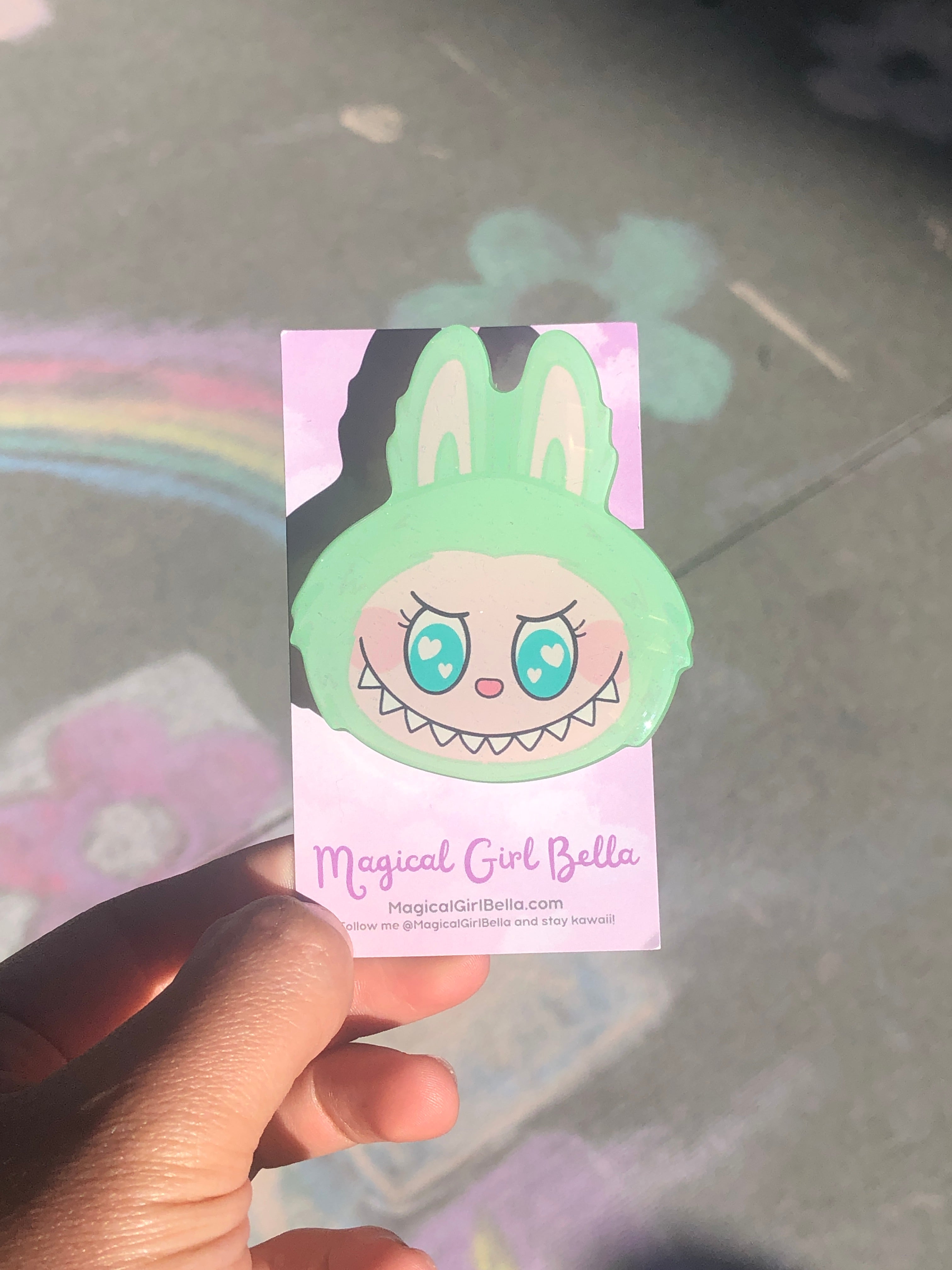 Green Labubu Phone Grip