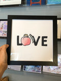 Peach Love 8"x8" Art Print