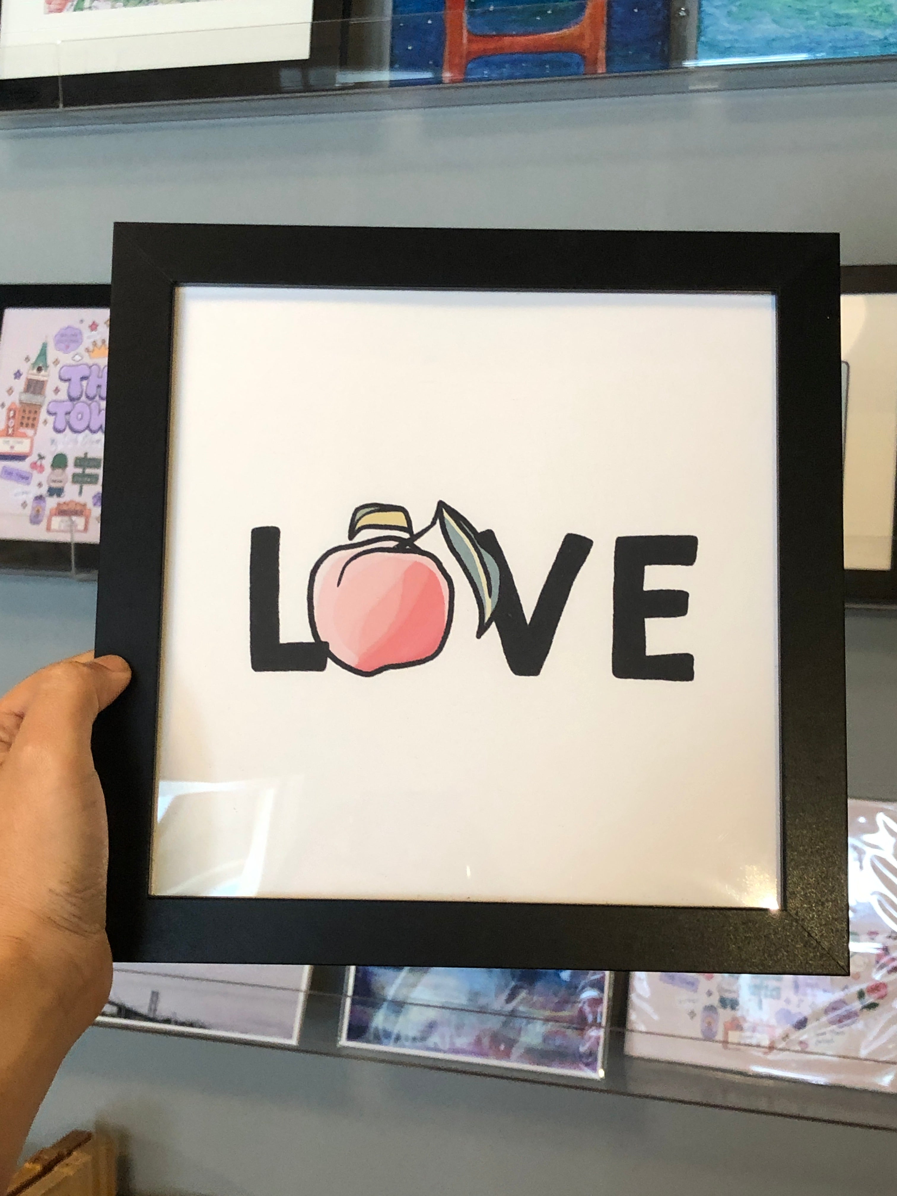 Peach Love 8"x8" Art Print