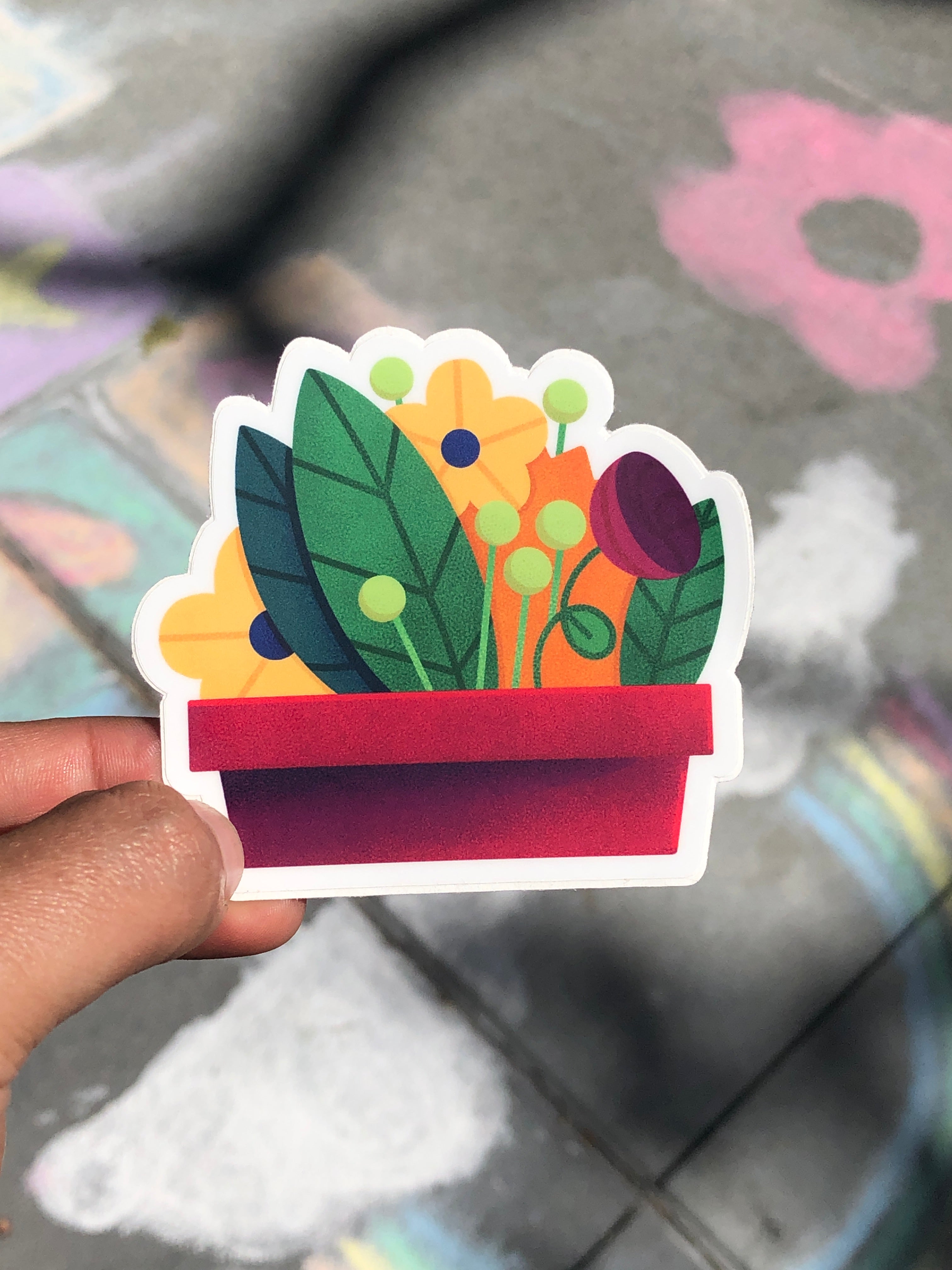 Flower Pot Sticker