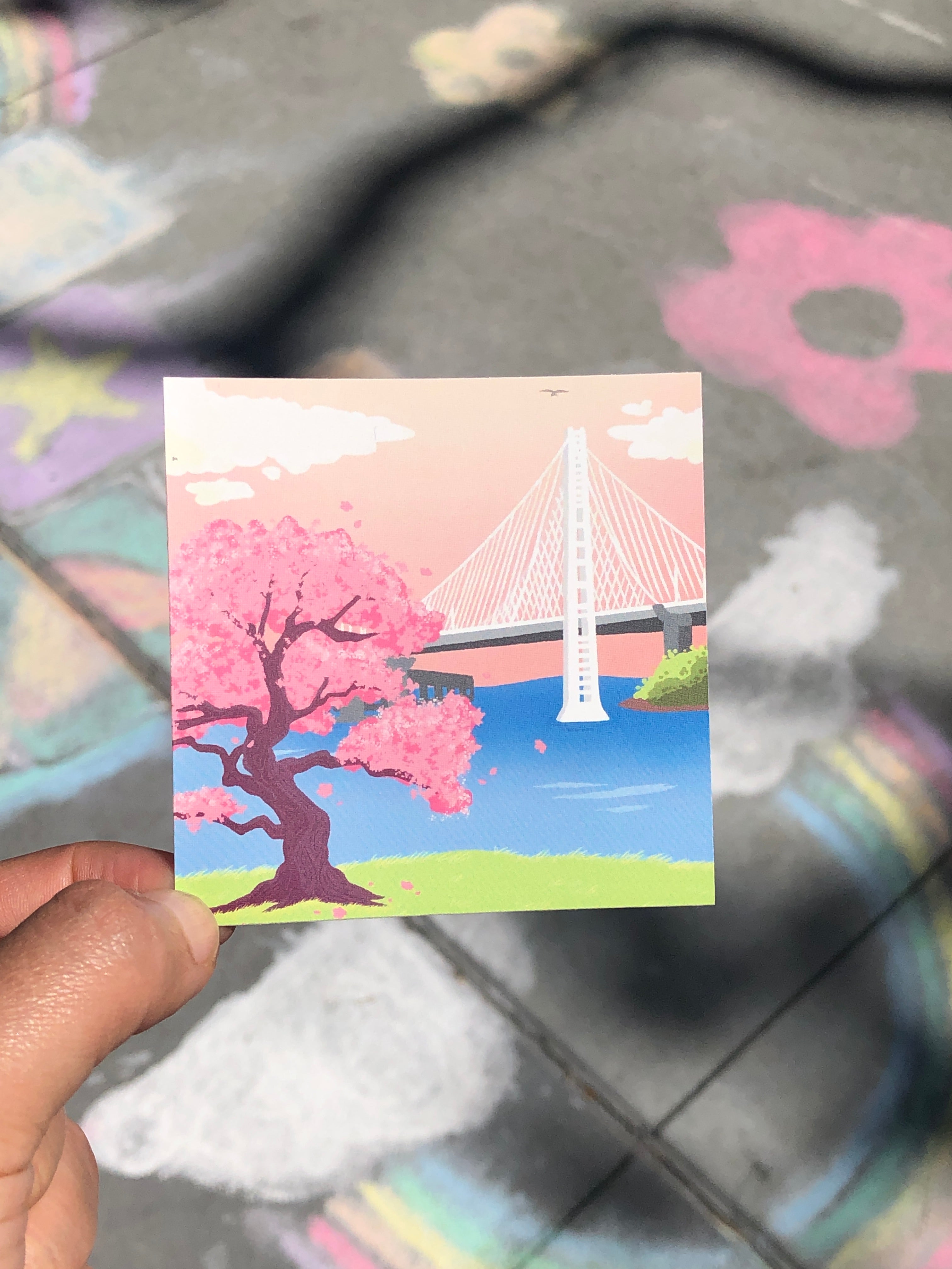 Sakura Bay Bridge Sticker