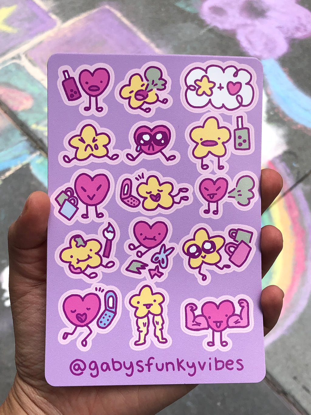 Star and Heart Sticker Sheet
