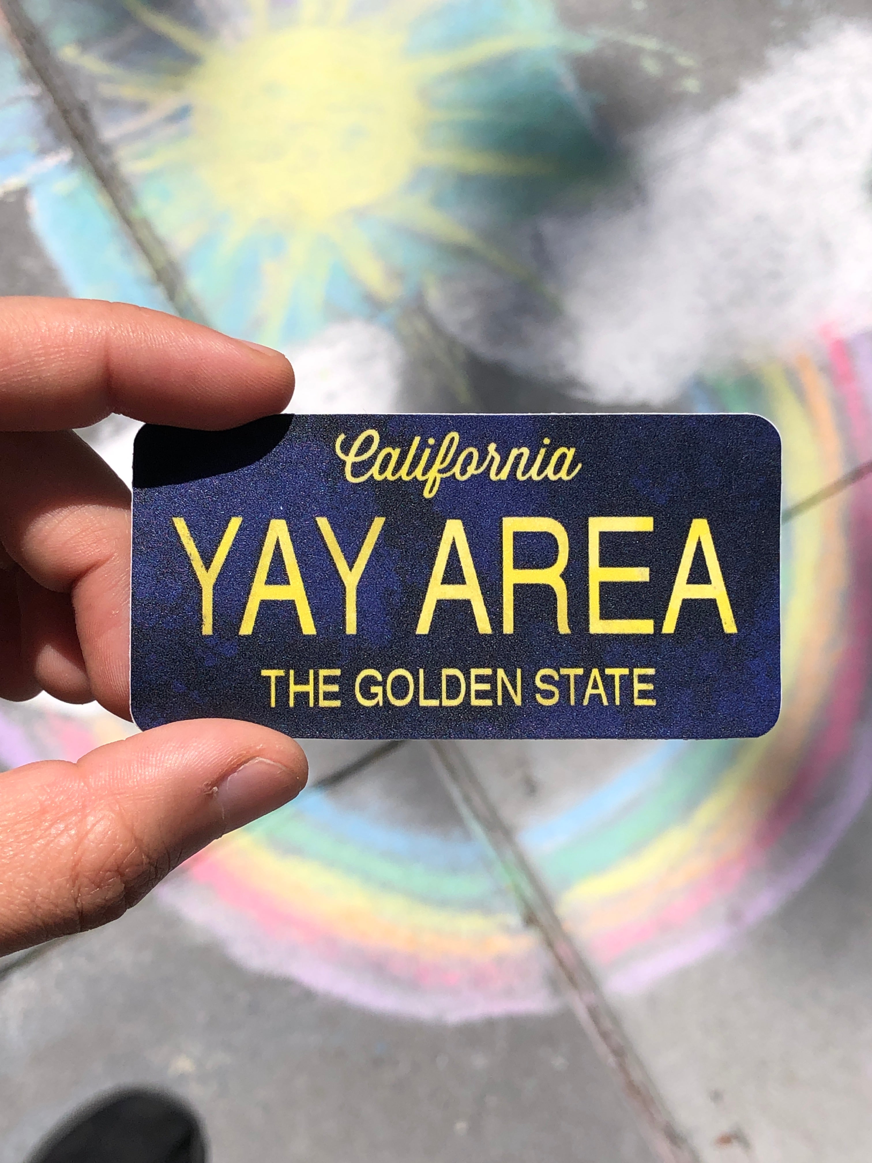 Yay Area CA License Plate