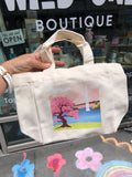 Sakura Bay Bridge Mini Canvas Tote Bags