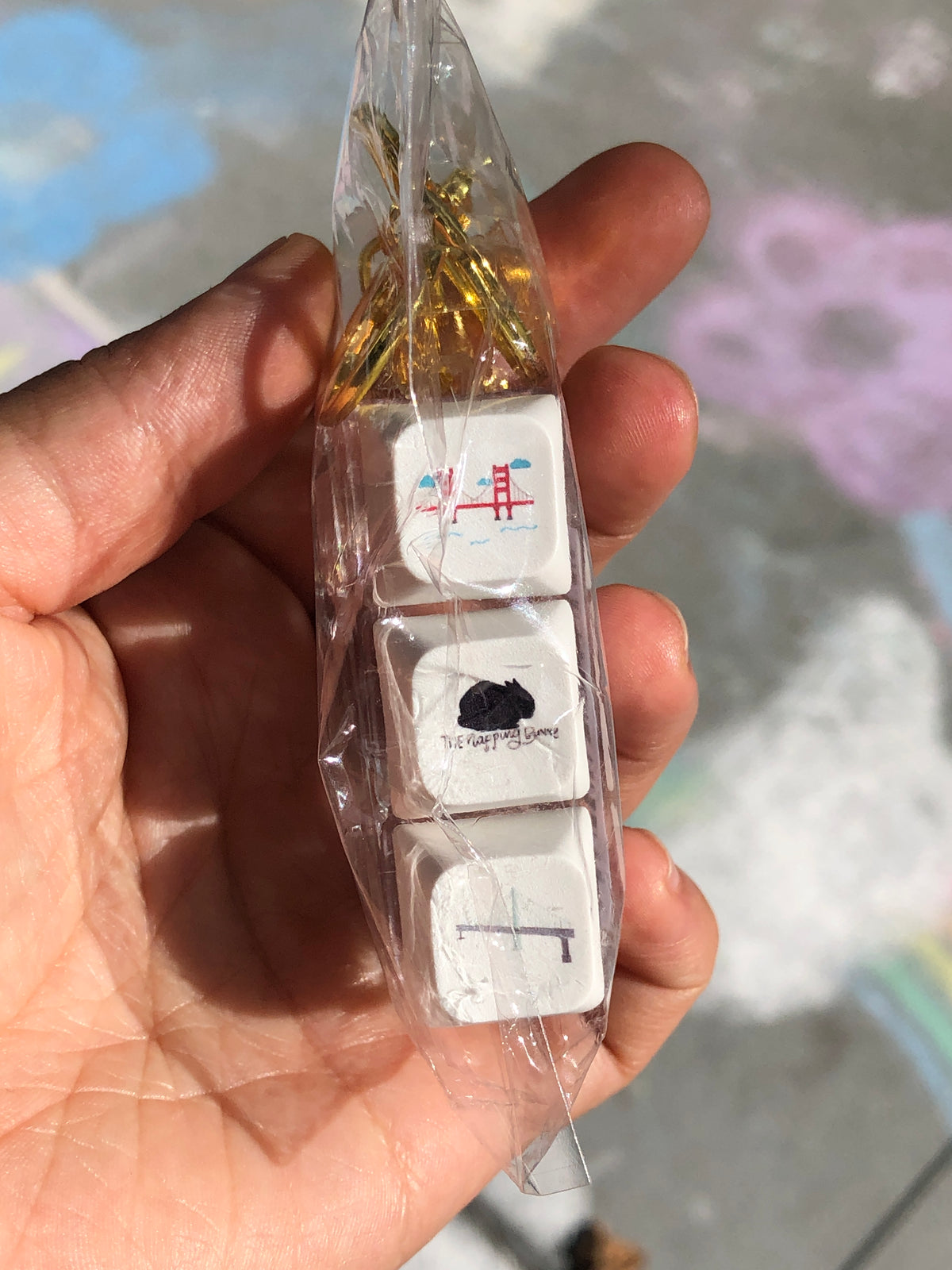 Tin Tin Crossing Bridges Clicker Keychain