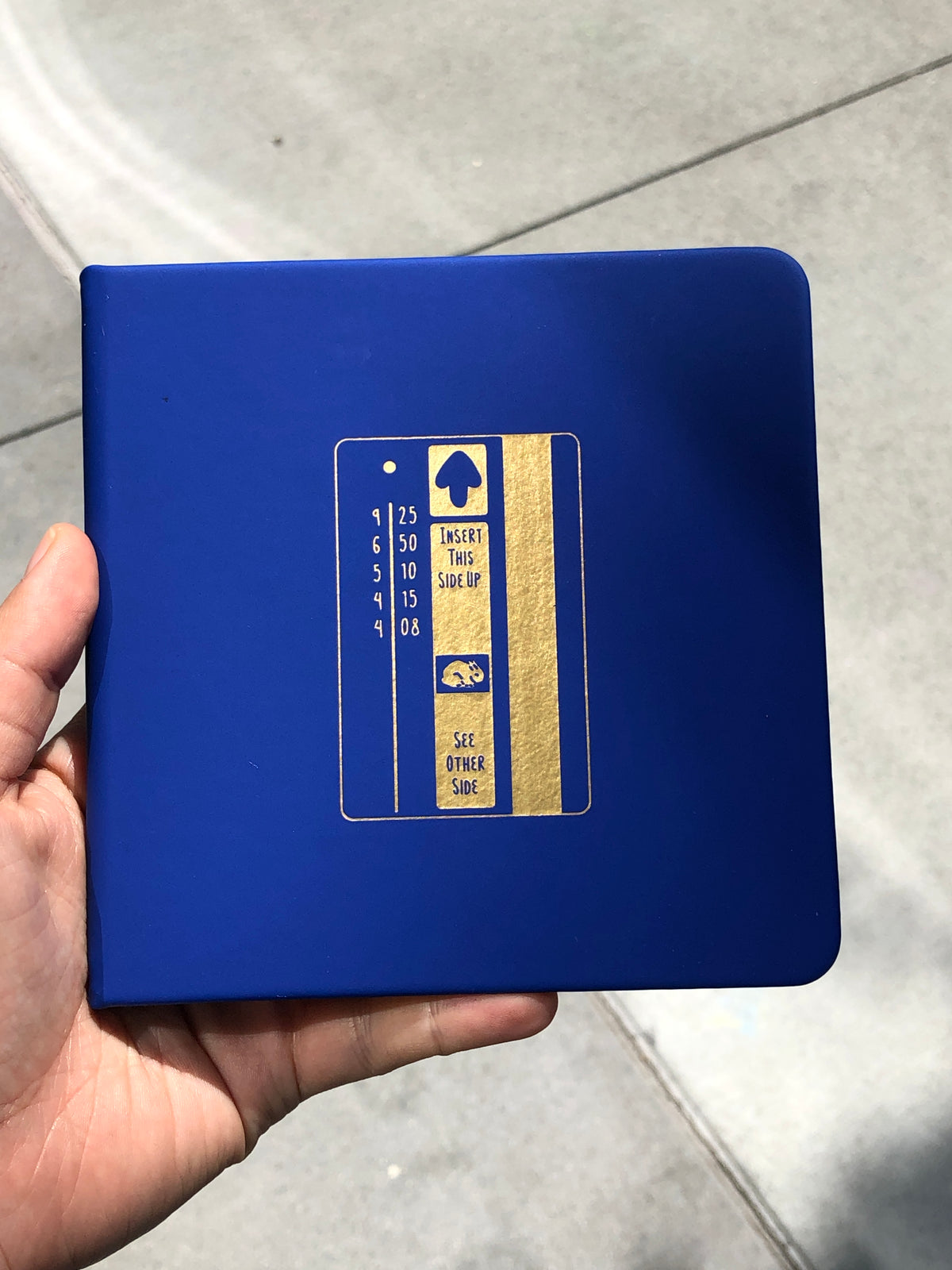 Blue Tin Tin BART Ticket Foiled Dotted Journal