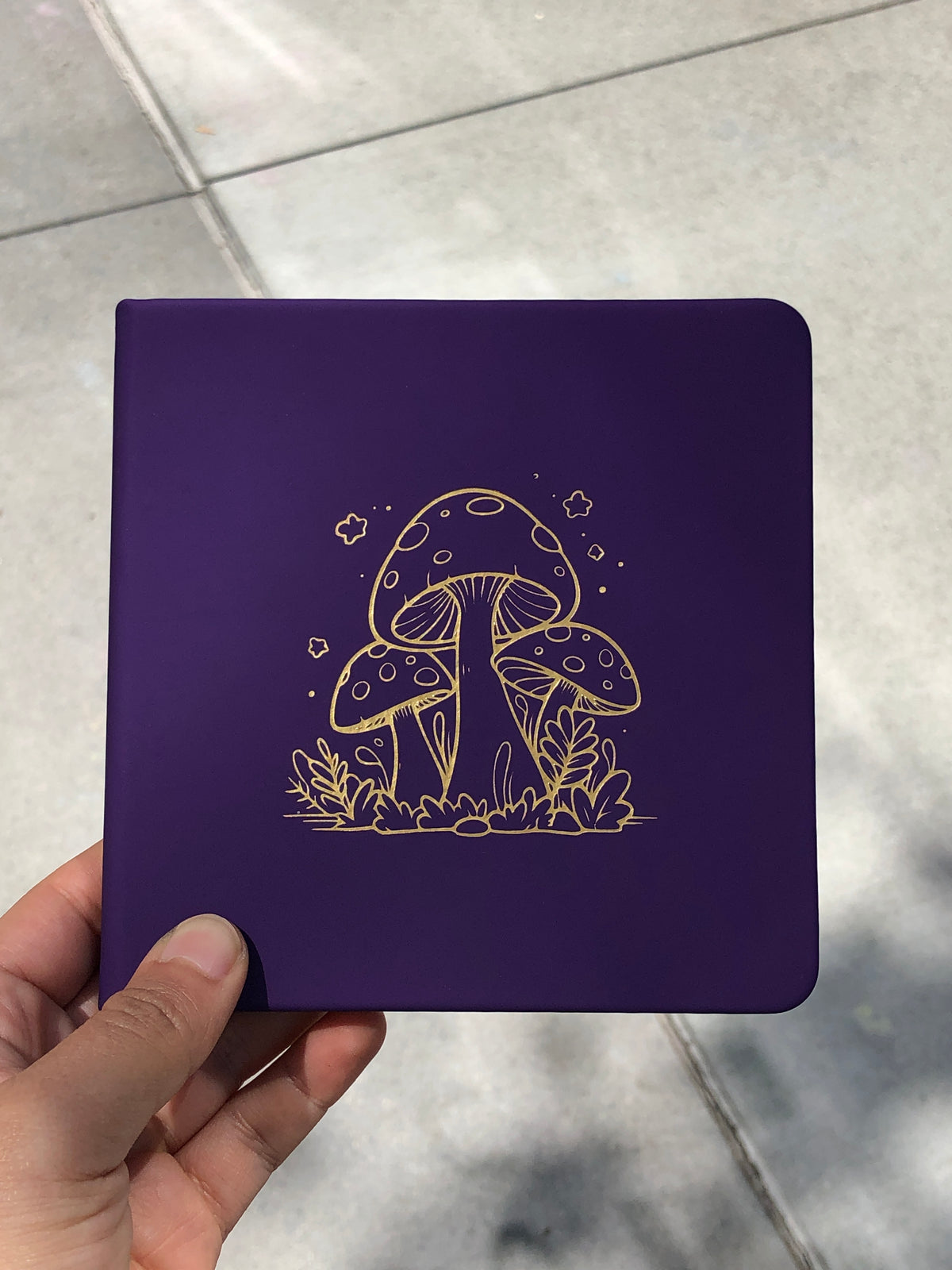 Purple Mushrooms Foiled Dotted Journal